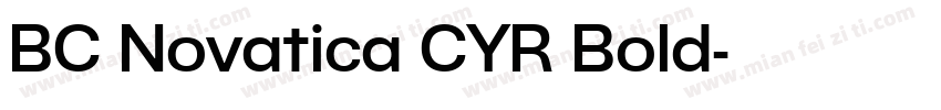 BC Novatica CYR Bold字体转换